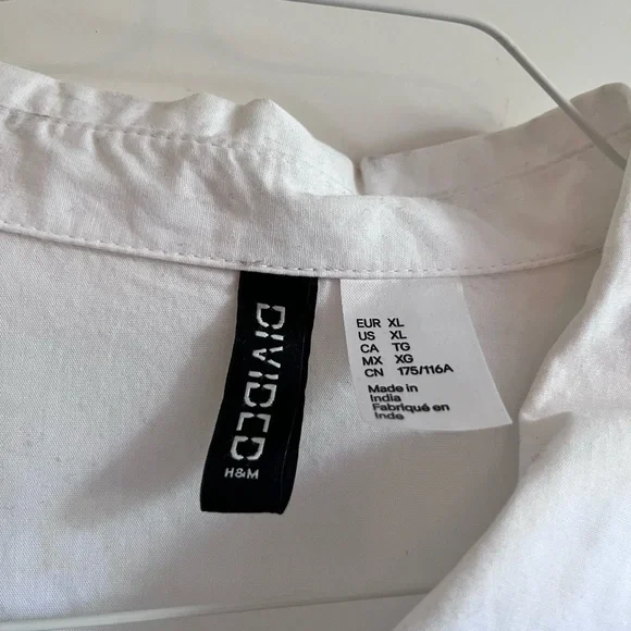 H&M taper-waisted long-sleeve button down - Picture 4 of 5